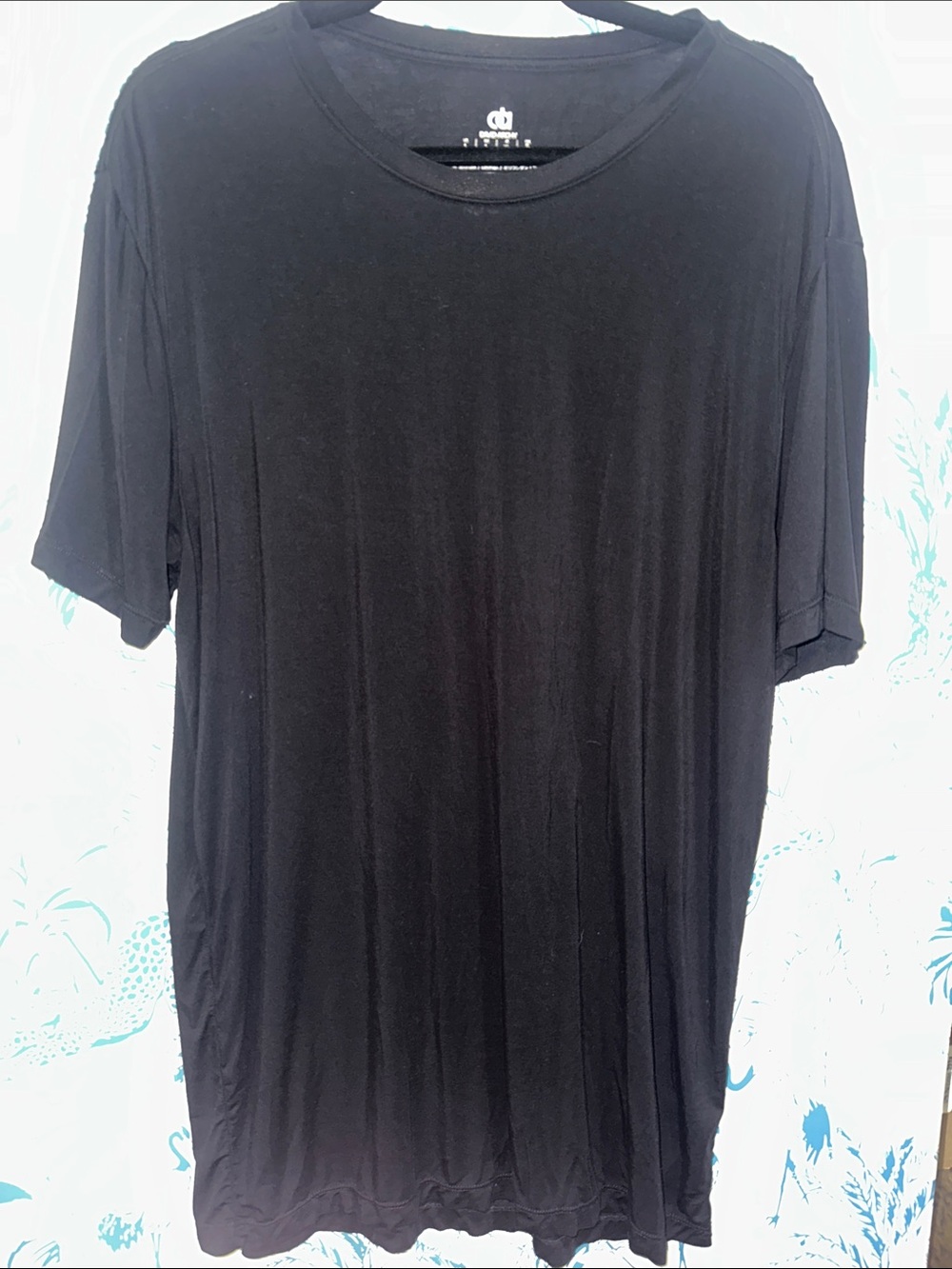 David Archy Black Short Sleeve Crew Neck Tee